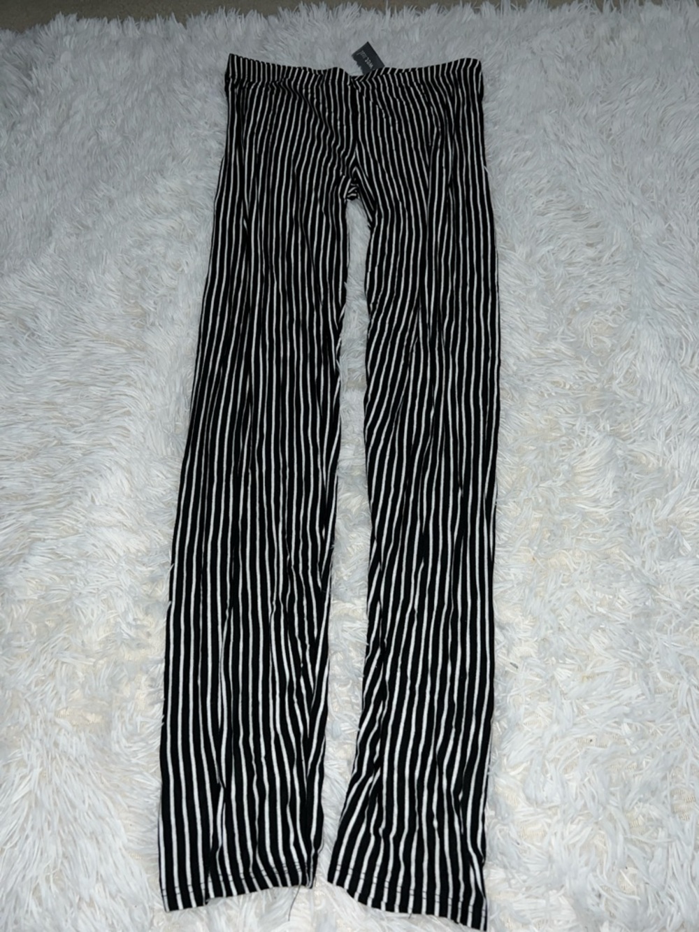 Wet Seal Black and White Striped Pants